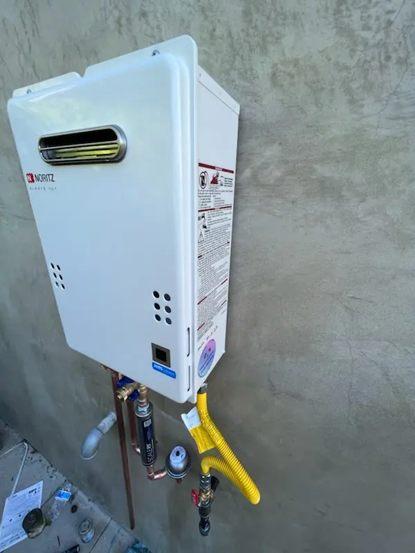 Tankless water heater installation for Song homes